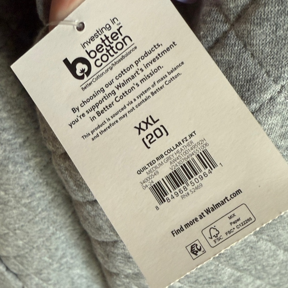 Athletic Works Women's Gray Quilted Zip-Up Jacket NWT - Picture 3 of 10